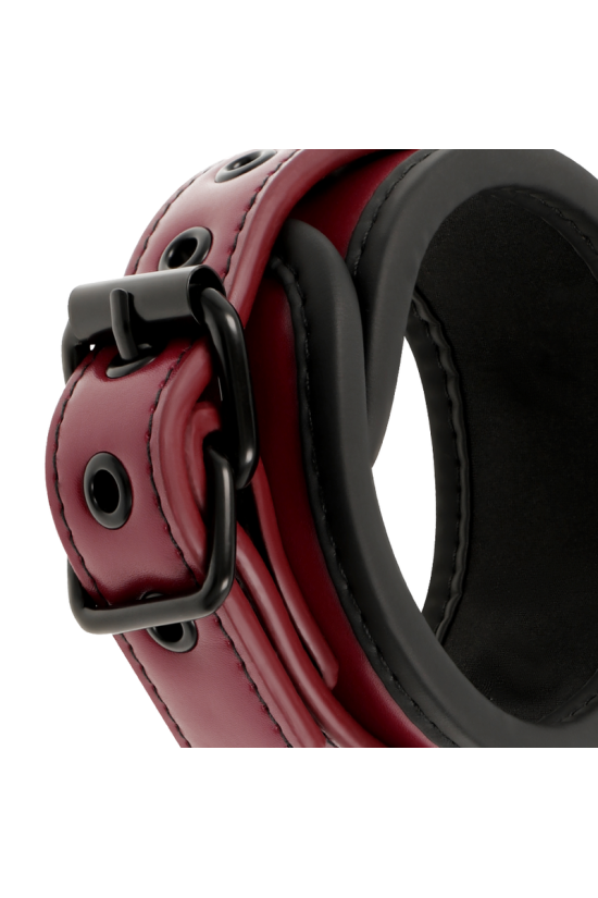 FETISH SUBMISSIVE DARK ROOM - MANETTE ALLA CAVIGLIA VEGAN IN PELLE CON FODERA IN NEOPRENE