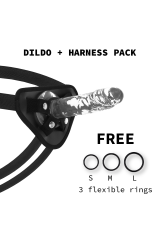 X RAY - IMBRAGATURA + CAZZO TRASPARENTE 18 CM -O- 4 CM