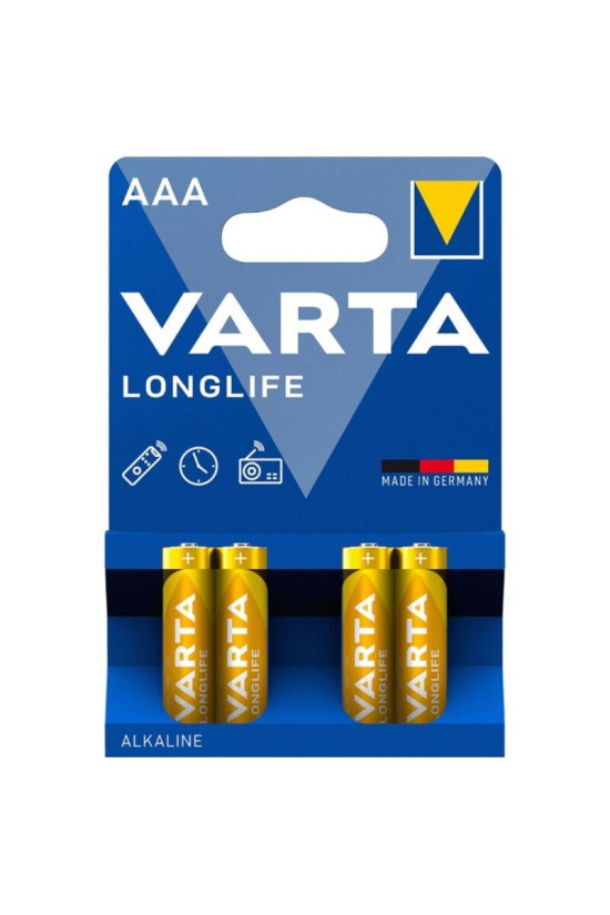 VARTA - BATTERIA ALCALINA AAA LONGLIFE LR03 BLISTER*4