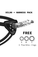 X RAY - IMBRAGATURA + CAZZO TRASPARENTE 19 CM -O- 4 CM