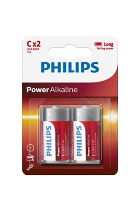 PHILIPS - BATTERIA ALCALINICA POWER C LR14 BLISTER*2
