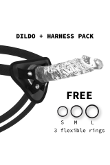 X RAY - IMBRACATURA + CAZZO TRASPARENTE 21 CM -O- 4 CM