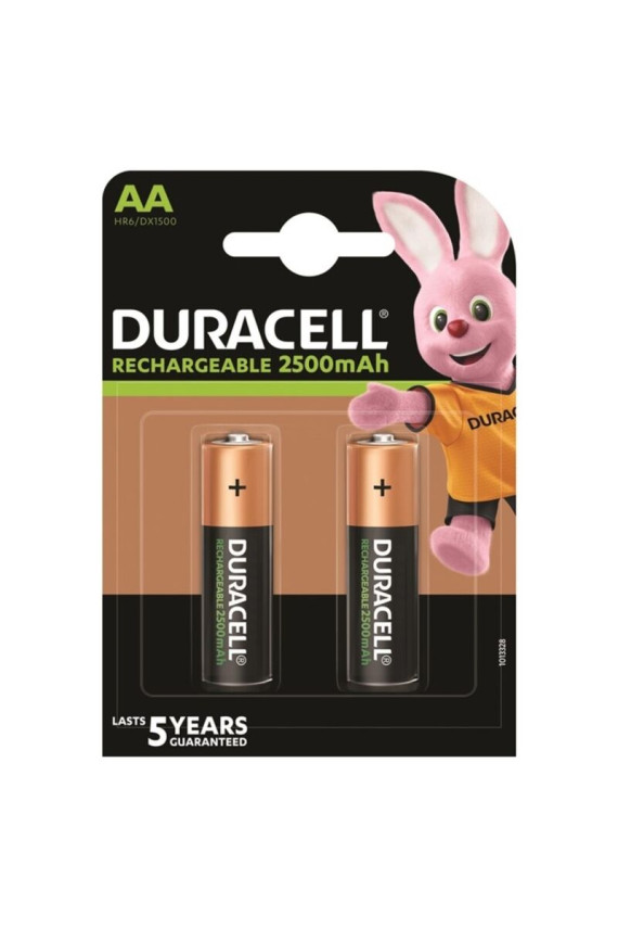 DURACELL - BATTERIA RICARICABILE HR6 AA 2500mAh 2 UNIT