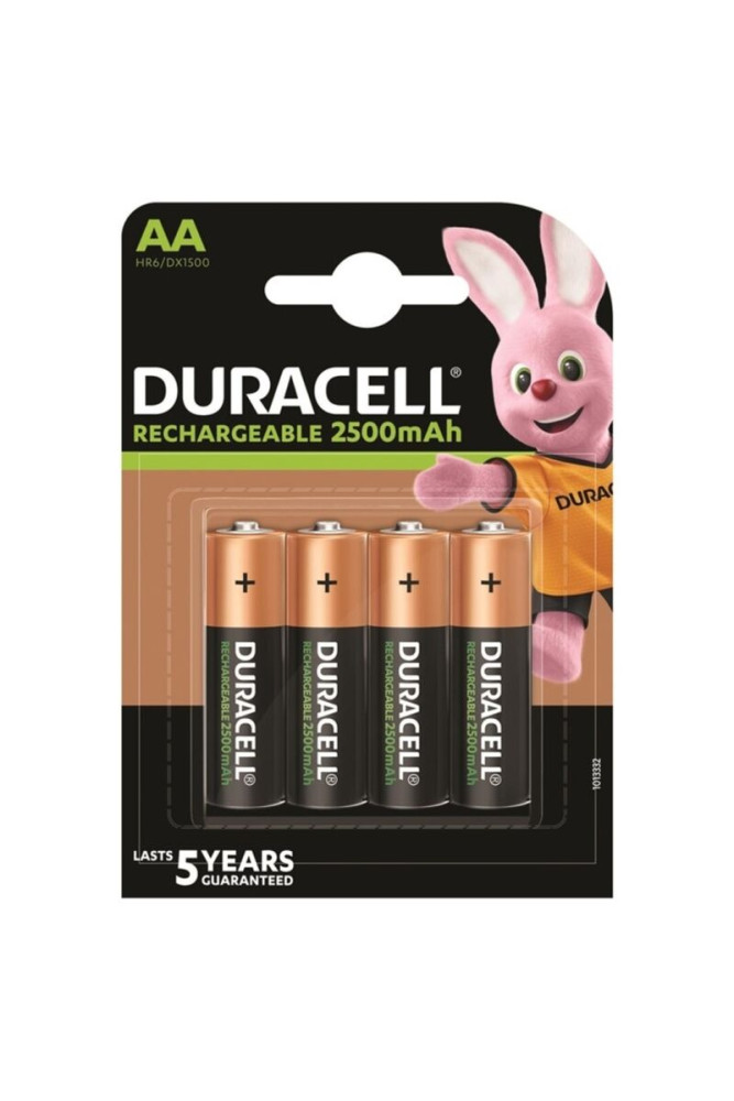 DURACELL - BATTERIA RICARICABILE HR6 AA 2500mAh 4 UNIT