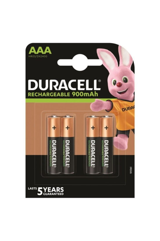 DURACELL - BATTERIA RICARICABILE HR03 AAA 900mAh 4 UNIT