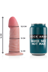 ROCKARMY - IMBRACATURA + DILDO REALISTICO TIGRE A DOPPIA DENSIT 14 CM -O- 4.46 CM