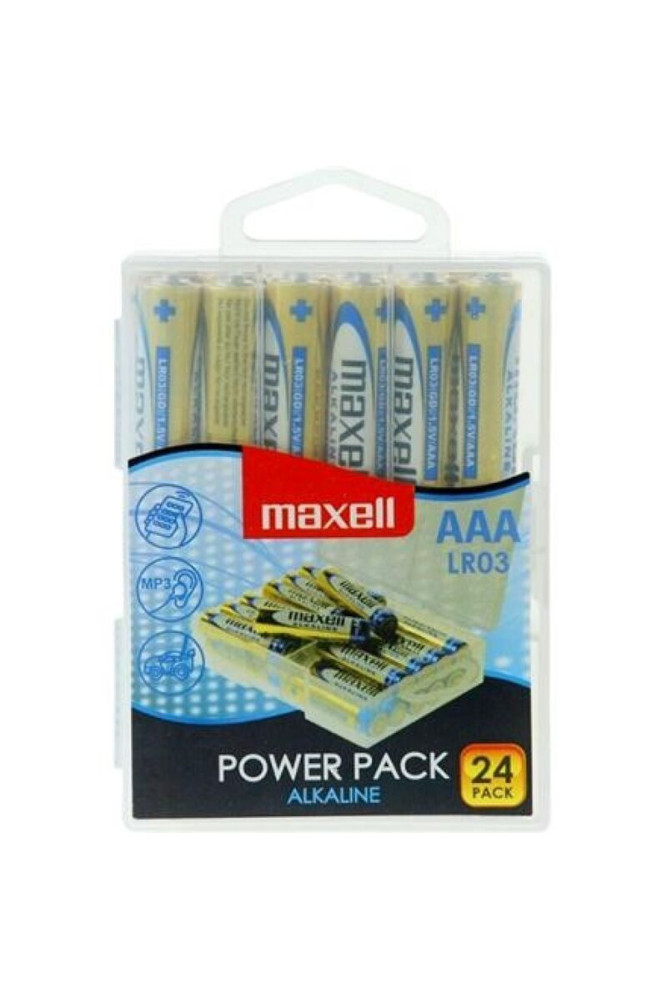 MAXELL - PACCO BATTERIE ALCALINE AAA LR03 * 24 BATTERIE