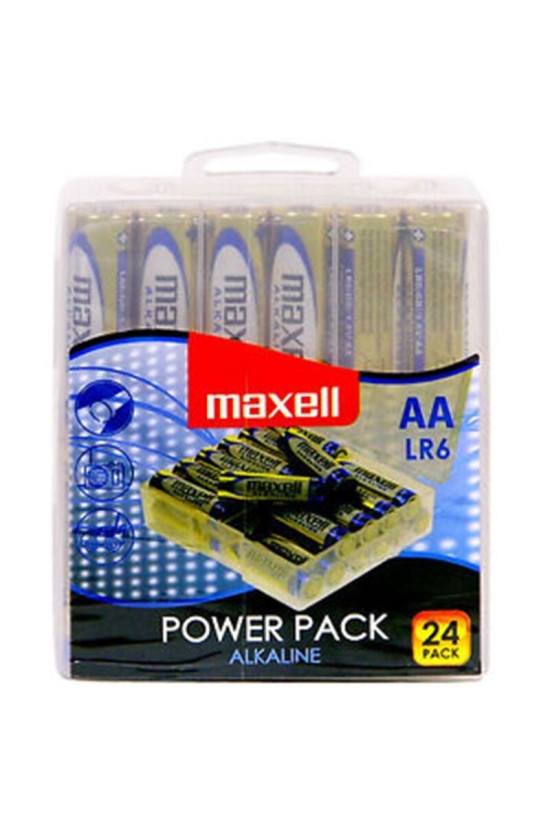 MAXELL - CONFEZIONE BATTERIA ALCALINA AA LR6 * 24 BATTERIE