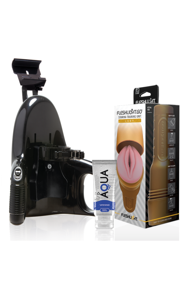 FLESHLIGHT - STAMINA GO TRAINING UNIT LADY + LANCIO UNIVERSALE + LUBRIFICANTE AQUA QUALITÀ 50 ML
