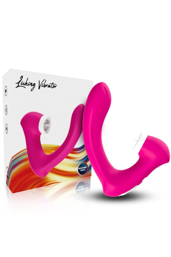 ARMONY - SECRETKISS LICKING VIBRATING CLITORIDE & VIBRATORE CURVO FUCSIA