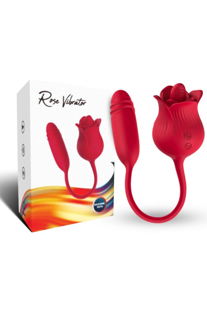 ARMONY - CLITORITE VIBRANTE LECCATA DI ROSA E VIBRATORE ROSSO