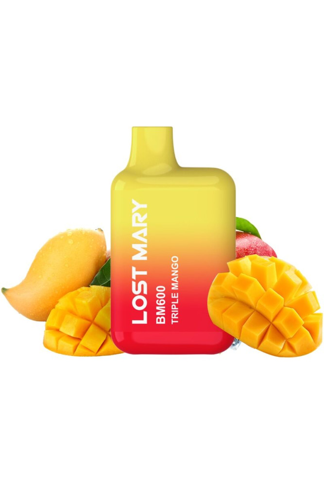 LOST MARY - BM600 NICOTINA VAPER 2% MONOUSO TRIPLE MANGO