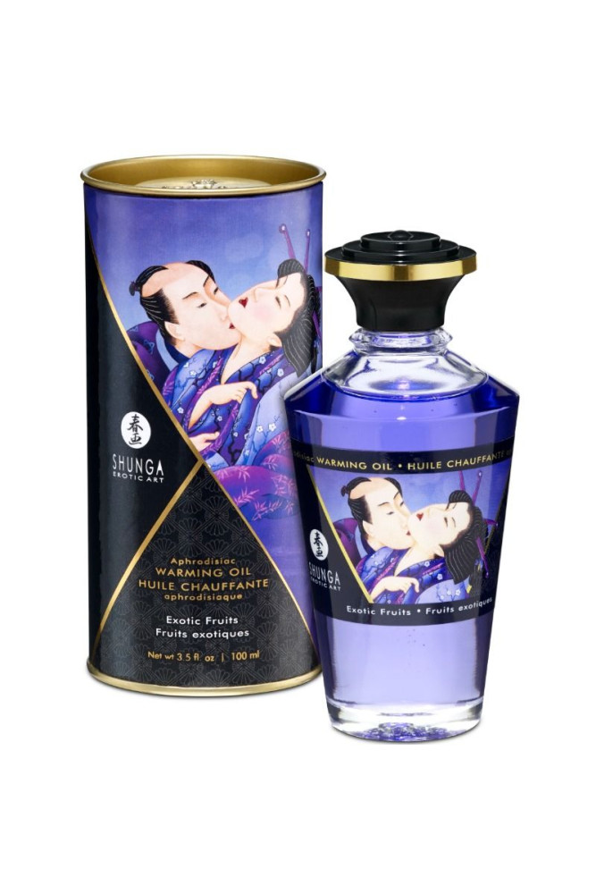 SHUNGA - OLIO DA MASSAGGIO EFFETTO CALORE SAPORE DI FRUTTA ESOTICA 100 ML