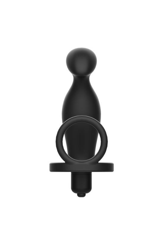 ADDICTED TOYS - PLUG ANALE CON ANELLO IN SILICONE NERO 12 CM