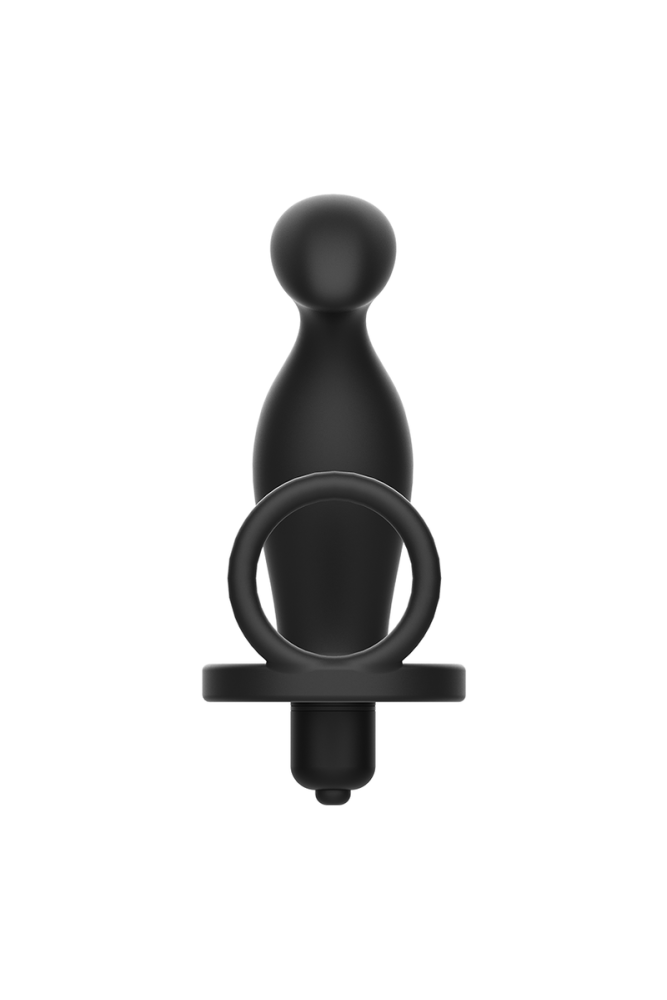 ADDICTED TOYS - PLUG ANALE CON ANELLO IN SILICONE NERO 12 CM