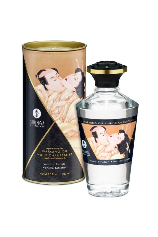 SHUNGA - OLIO DA MASSAGGIO EFFETTO CALDO AL GUSTO VANIGLIA FETISH 100 ML