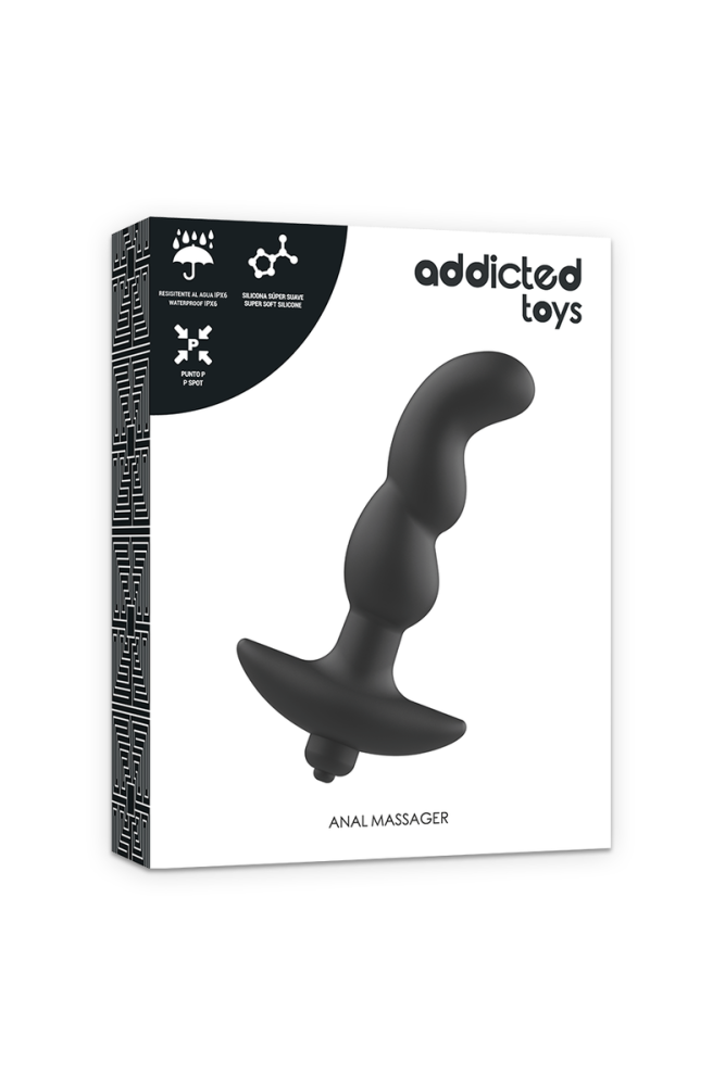 ADDICTED TOYS - MASSAGGIATORE ANALE CON VIBRAZIONE NERA MODELLO 2