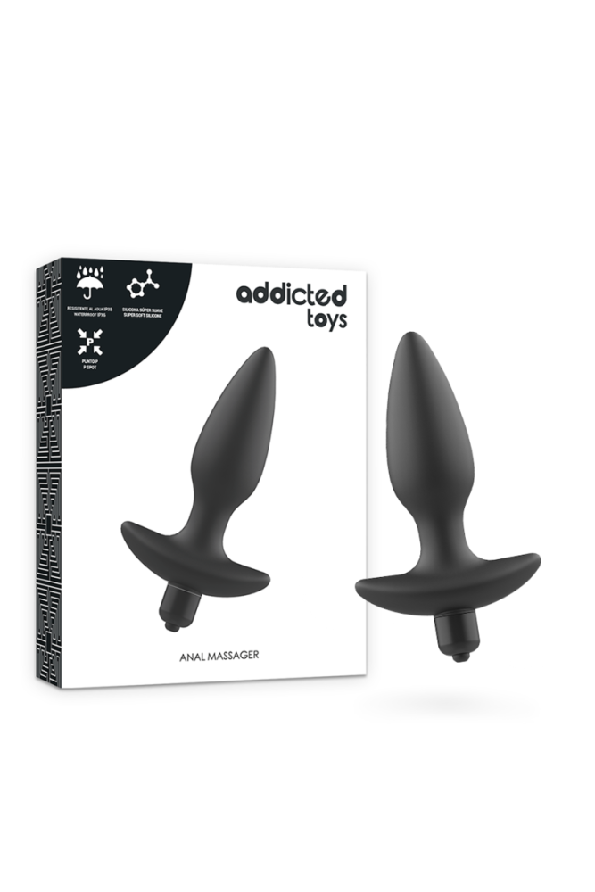 ADDICTED TOYS - MASSAGER PLUG ANALE CON VIBRAZIONE NERA