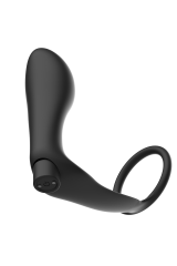 ADDICTED TOYS - ANELLO PER PENE CON TELECOMANDO PLUG ANALE NERO RICARICABILE