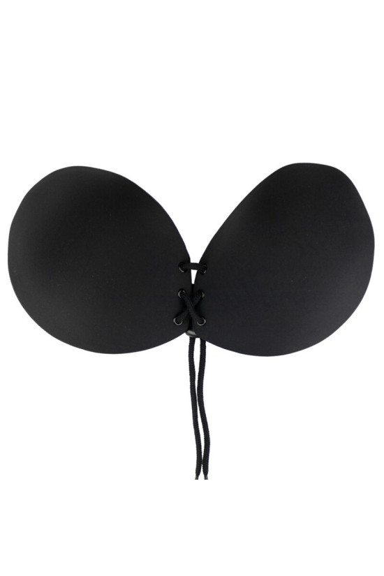 BYE-BRA - REGGISENO ADHESIVO ENTRELAZADO NERO COPPA C