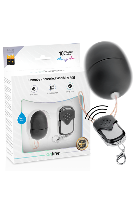 ONLINE - UOVO VIBRANTE TELECOMANDO NERO