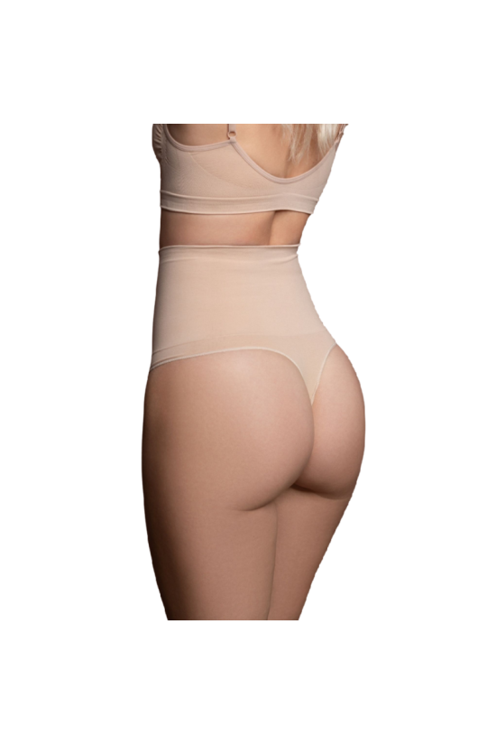 BYE-BRA - FAJA SENZA CUCITURE STILE PERIZOMA BEIGE MISURARE S