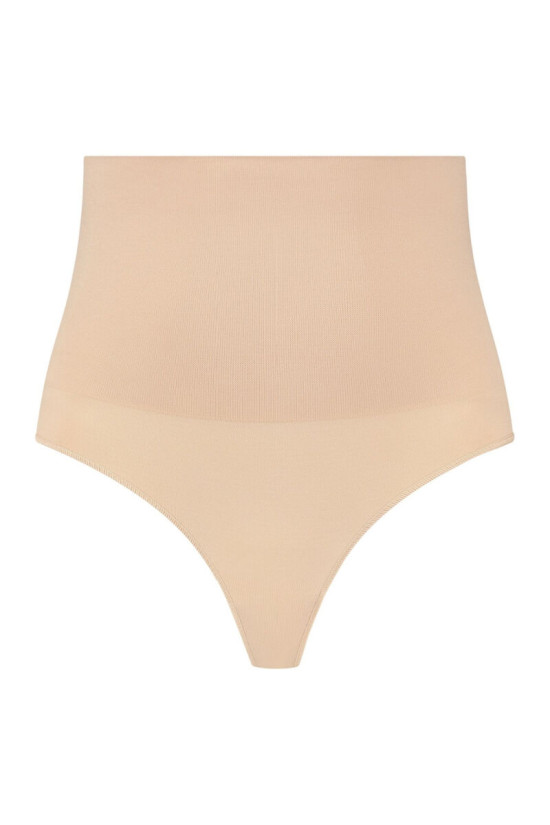 BYE-BRA - FAJA SENZA CUCITURE STILE PERIZOMA BEIGE MISURARE L