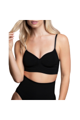 BYE-BRA - MEDIUM CONTROL REGGISENO SENZA CUCITURE NERO MISURARE M