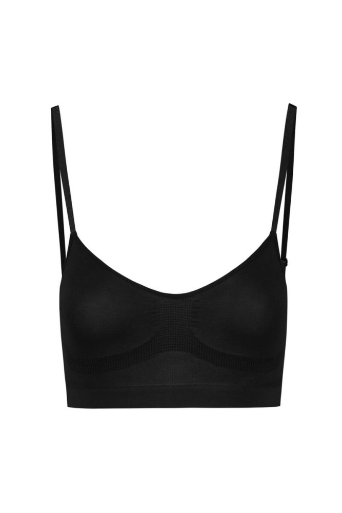 BYE-BRA - MEDIUM CONTROL REGGISENO SENZA CUCITURE NERO MISURARE L