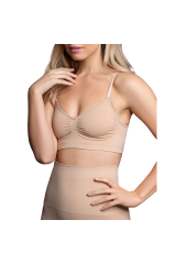 BYE-BRA - MEDIUM CONTROL REGGISENO SENZA CUCITURE BEIGE MISURARE L