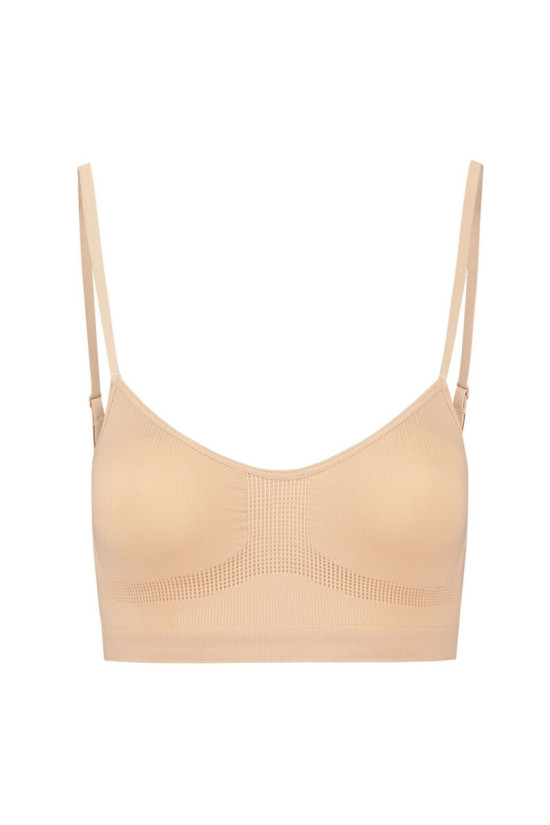 BYE-BRA - MEDIUM CONTROL REGGISENO SENZA CUCITURE BEIGE MISURARE L