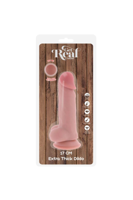 GET REAL - PENE REALISTICO DELUXE CON TESTICOLI EXTRA SPESSI 17 CM
