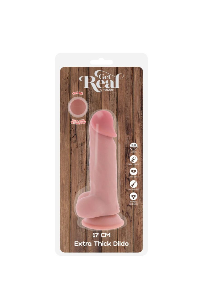 GET REAL - PENE REALISTICO DELUXE CON TESTICOLI EXTRA SPESSI 17 CM