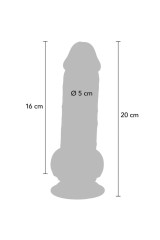 GET REAL - PENE REALISTICO DELUXE CON TESTICOLI EXTRA SPESSI 20 CM