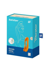 SATISFYER - VIBRATORE DA DITO CANDY CANE ARANCIONE