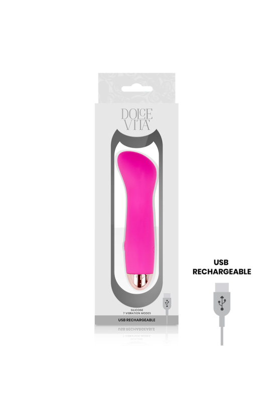 DOLCE VITA - VIBRATORE RICARICABILE ONE ROSA 7 VELOCITÀ