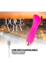 DOLCE VITA - VIBRATORE RICARICABILE ONE ROSA 7 VELOCITÀ