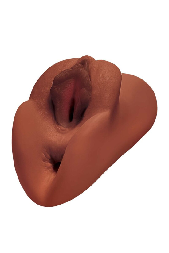 PDX PLUS - FIGA PERFETTA DOPPIO STROKER MASTURBATORE VAGINA E ANO MARRONE