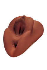 PDX PLUS - FIGA PERFETTA DOPPIO STROKER MASTURBATORE VAGINA E ANO MARRONE