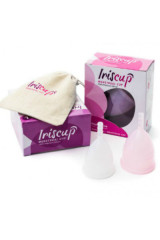 IRISCUP - COPPA MESE GRANDE ROSA + SACCHETTO STERILIZZATORE GRATUITO