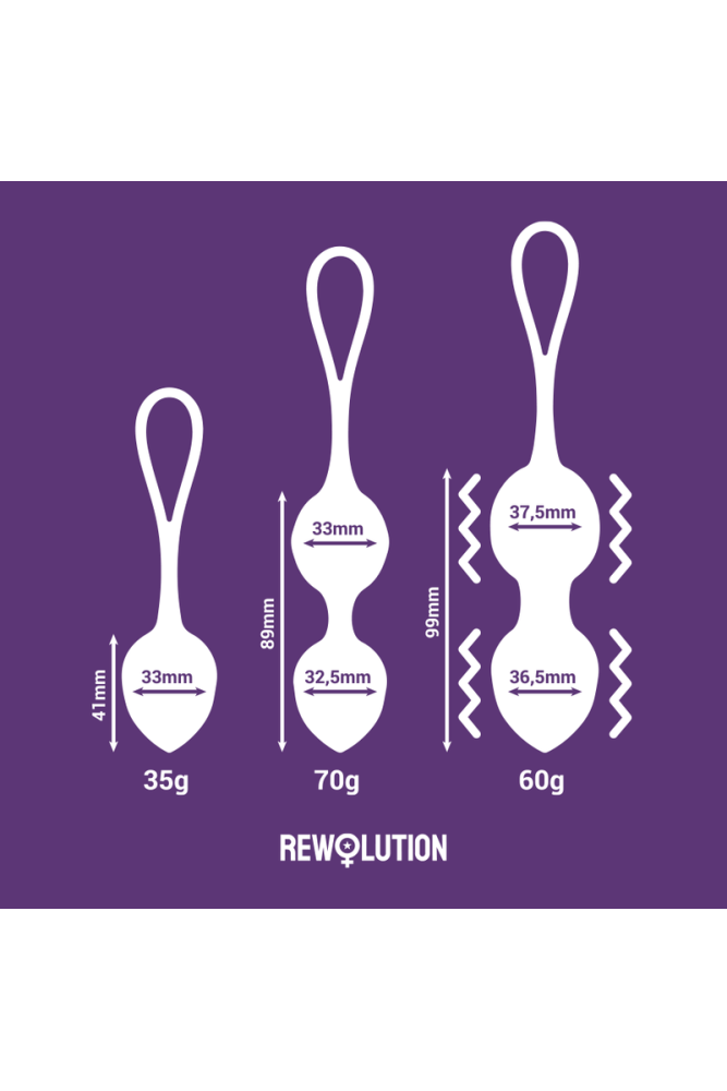 REWOLUTION - REWOBEADS SFERE VIBRANTI TELECOMANDO CON TECNOLOGIA WATCHME