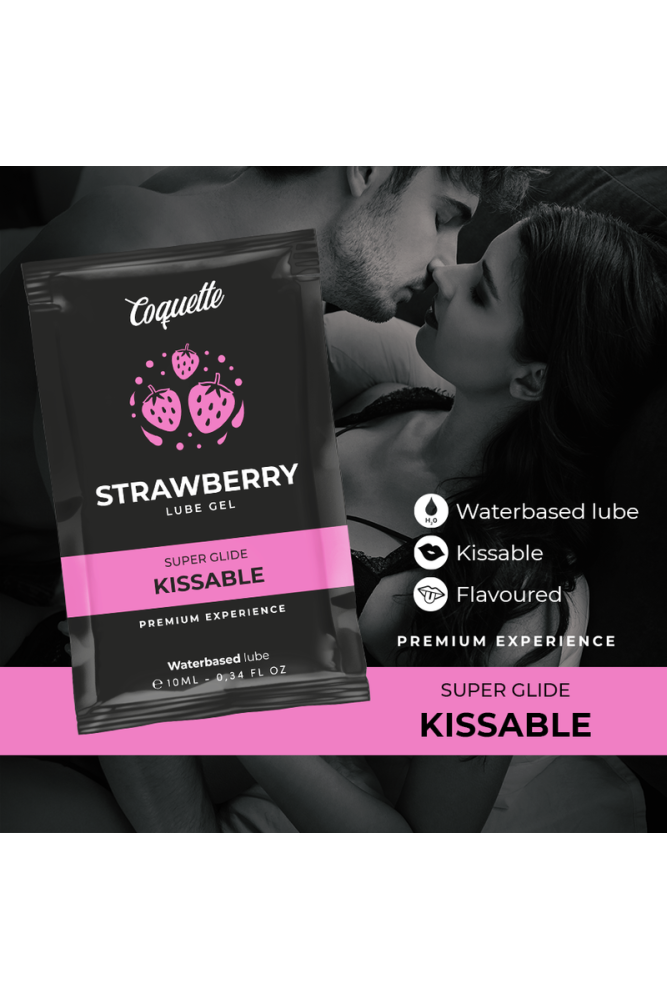 COQUETTE CHIC DESIRE - LUBRIFICANTE KISSABLE A BASE ACQUA DI FRAGOLA POCKET 10 ML