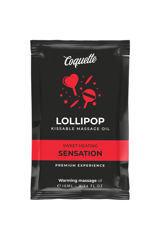 COQUETTE CHIC DESIRE - OLIO DA MASSAGGIO POCKET KISSABLE CON EFFETTO CALORE LOLLIPOP 10 ML