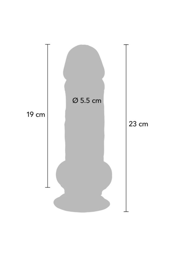 GET REAL - PENE REALISTICO DELUXE CON TESTICOLI EXTRA SPESSI 23 CM