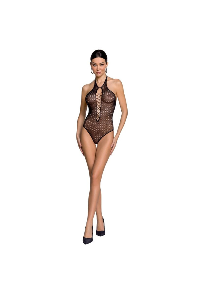 PASSION - DONNA BS088 BODYSTOCKING NERO TAGLIA UNICA