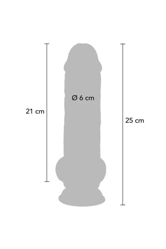 GET REAL - PENE REALISTICO DELUXE CON TESTICOLI EXTRA SPESSI 25 CM