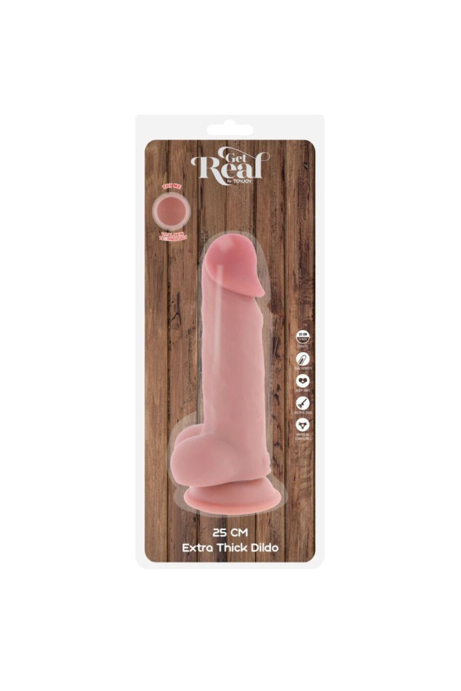 GET REAL - PENE REALISTICO DELUXE CON TESTICOLI EXTRA SPESSI 25 CM