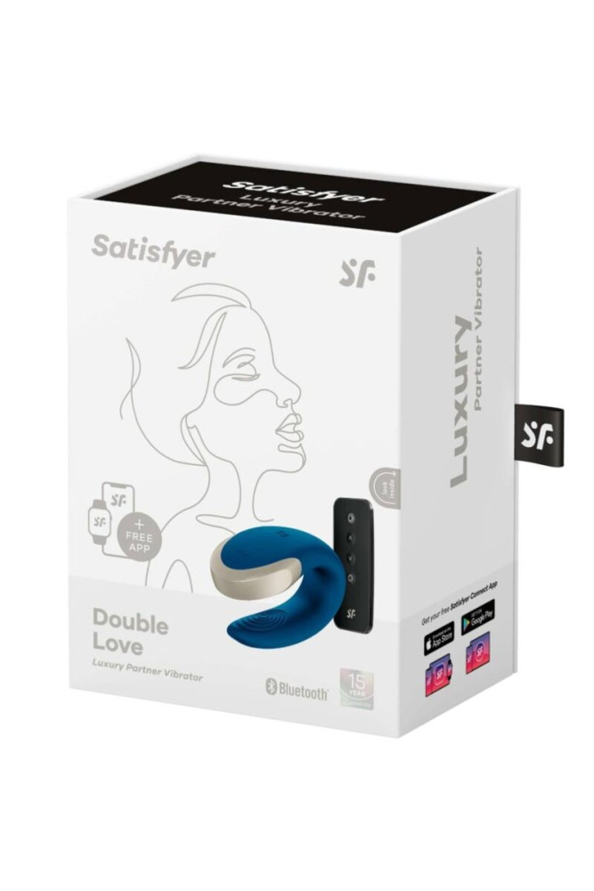 SATISFYER - VIBRATORE DOUBLE LOVE PARTNER DI LUSSO BLU