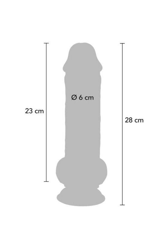 GET REAL - PENE REALISTICO DELUXE CON TESTICOLI EXTRA SPESSI 28 CM