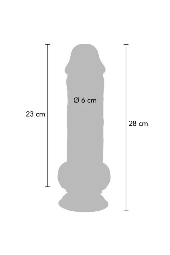 GET REAL - PENE REALISTICO DELUXE CON TESTICOLI EXTRA SPESSI 28 CM